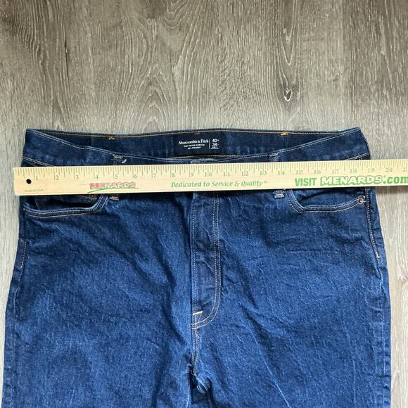 Abercrombie‎ A&F Vintage Stretch 90's Straight Mens Jeans 40x34 - Picture 6 of 9